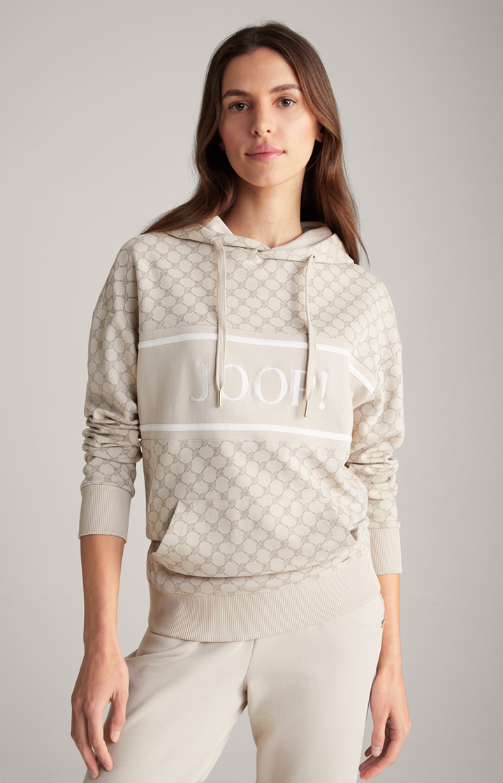 Hoodie in Nude gemustert