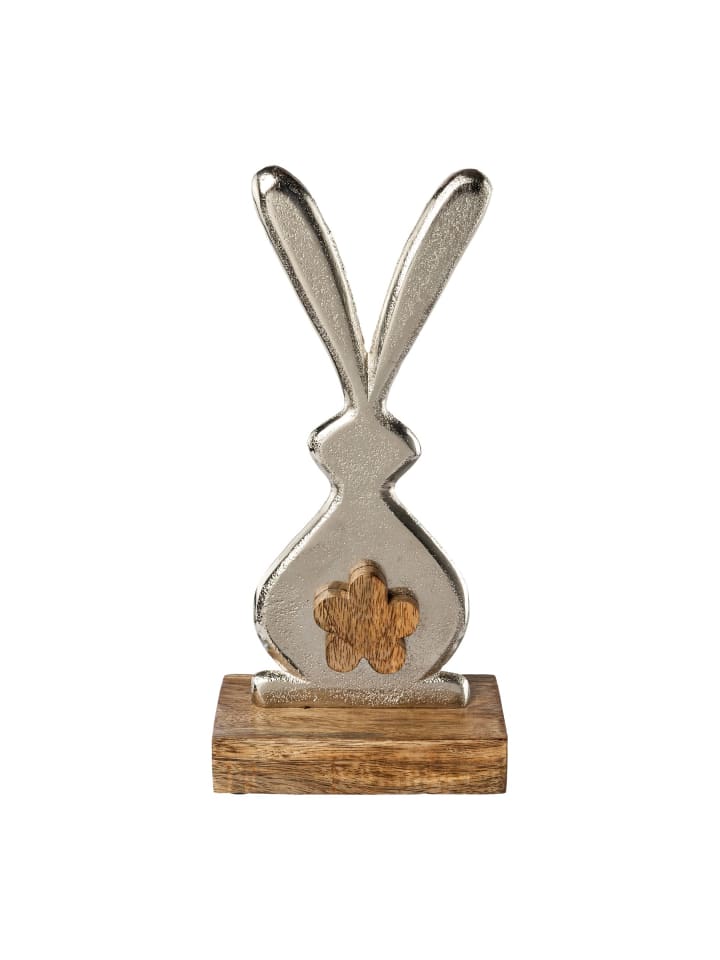 Creativ home Deko-Osterhase in silber günstig kaufen onesize