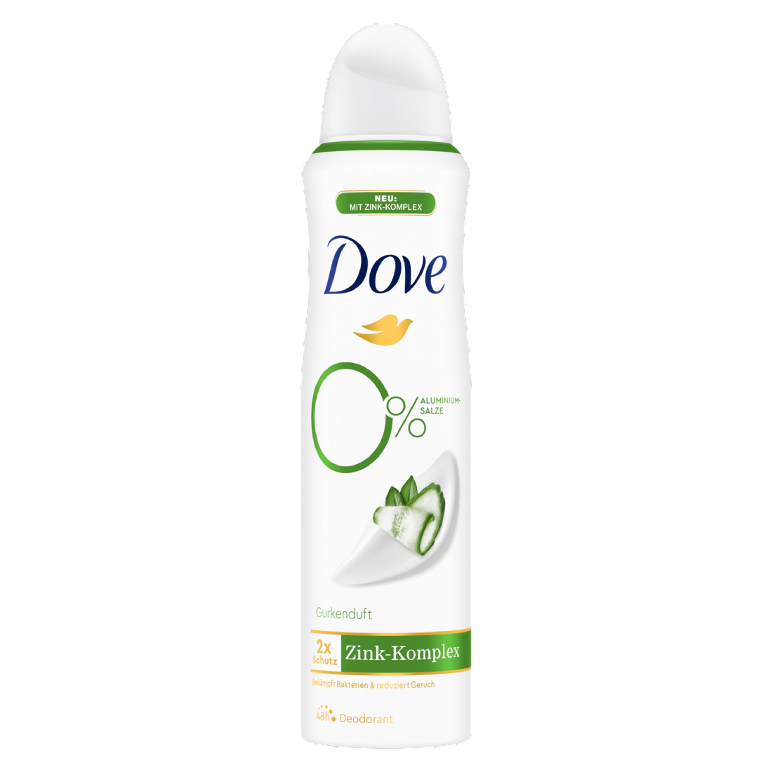 DOVE Deo-Set Deodorant Spray Gurkenduft Deo mit pflegendem Zink-Komplex 6x 150ml