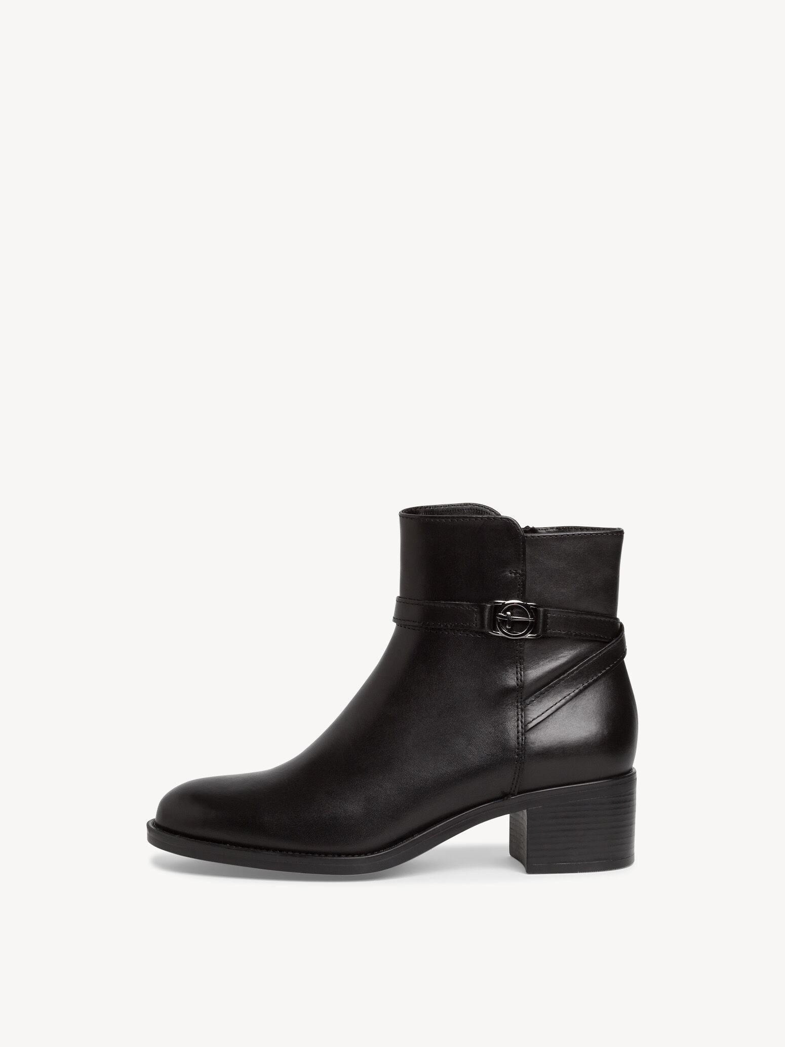 Bottine en cuir - noir