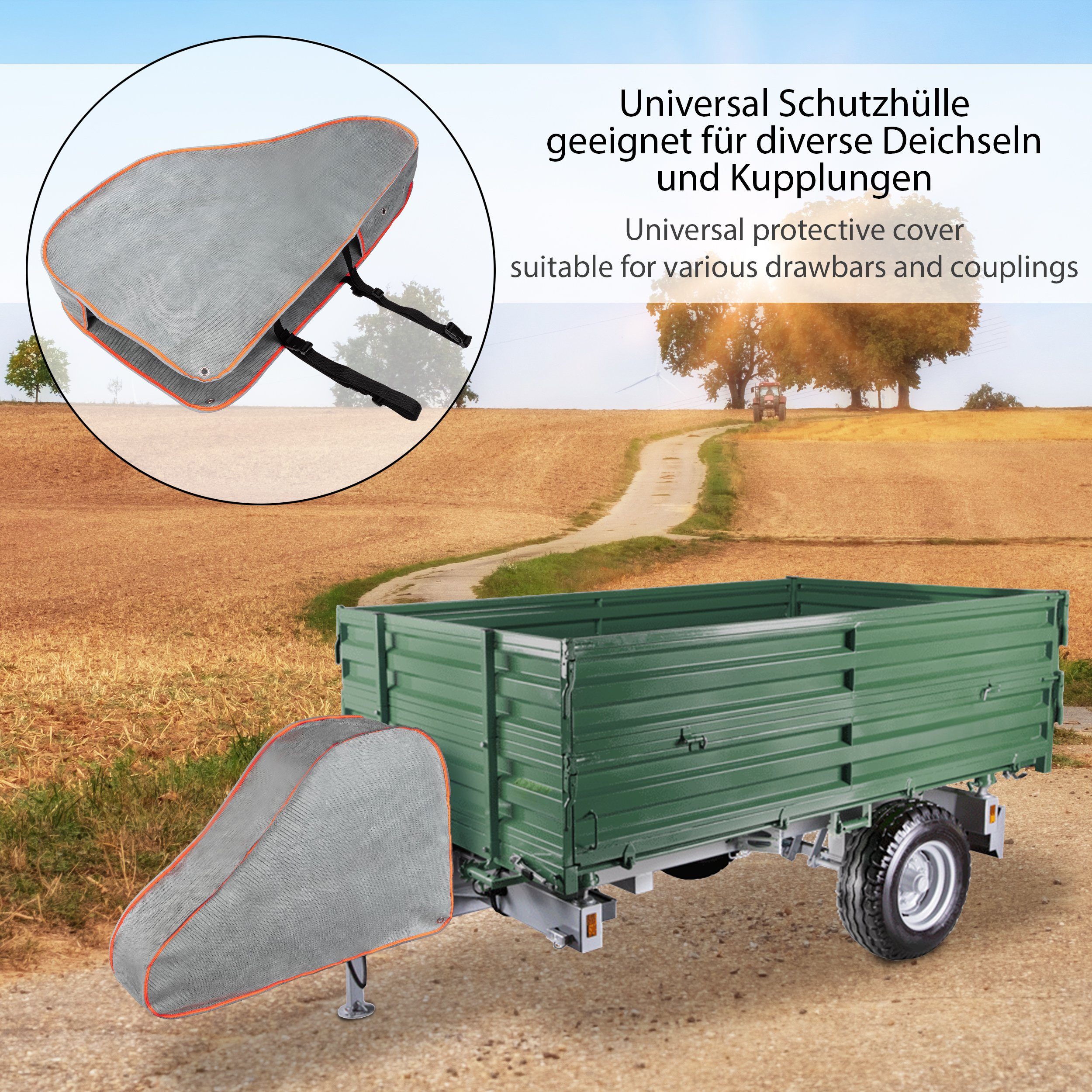 ONVAYA Anhänger-Deichselbox Deichselabdeckung für Wohnwagen mit Reflexion, Deichselhaube