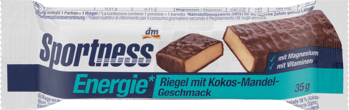 Energieriegel, Kokos Mandel Geschmack, 35 g