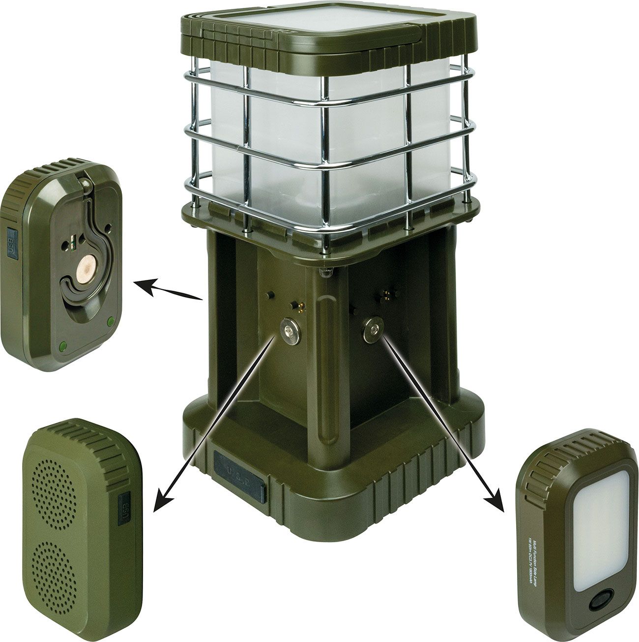 Schwaiger LED-Campingleuchte mit Bluetooth Lautsprecher