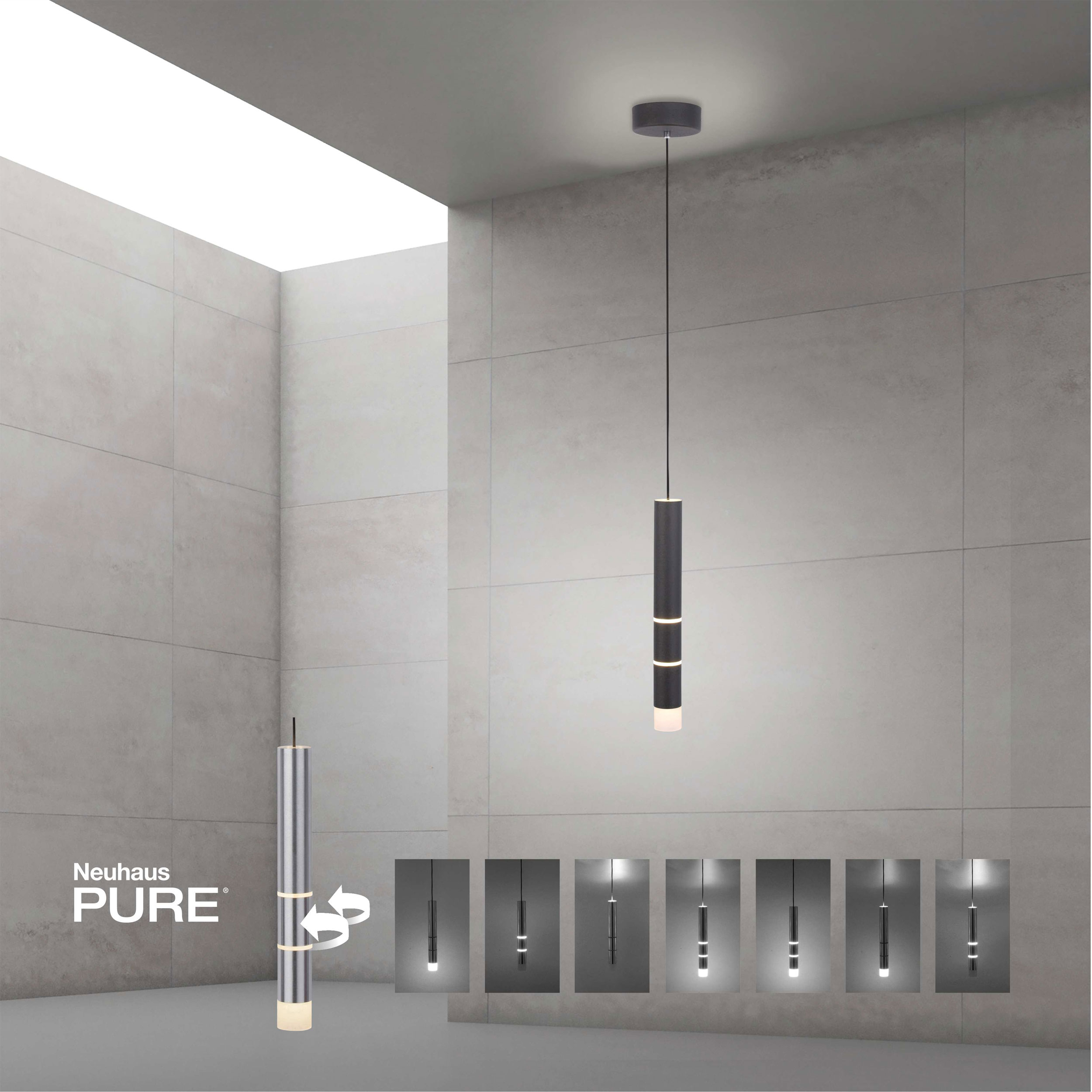 PURELED-Pendelleuchte 4flg