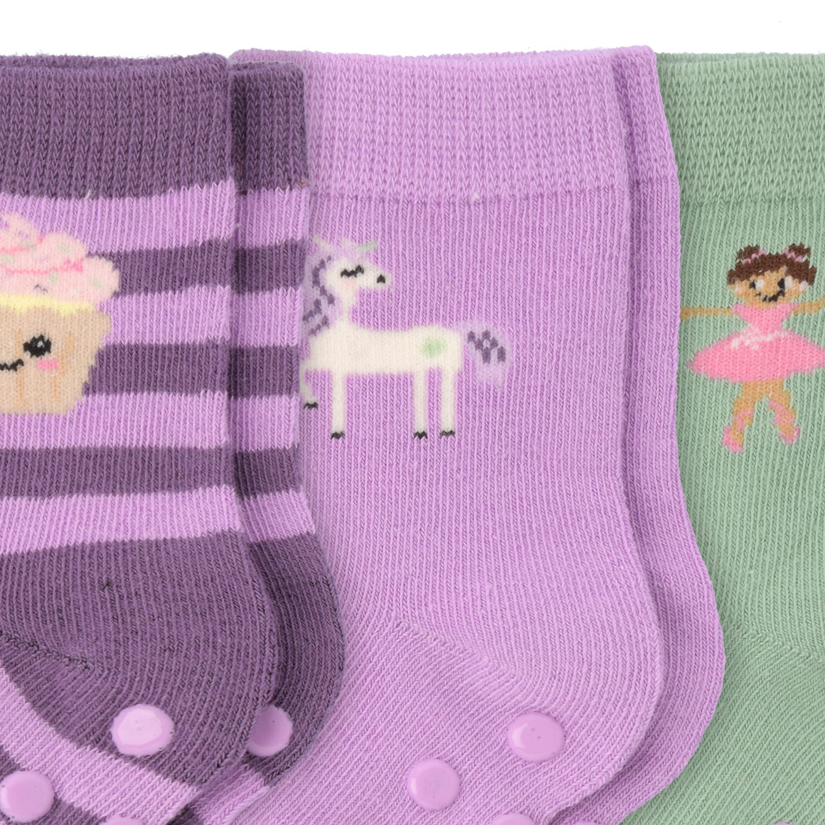 3 Paar Baby Stoppersocken mit Bio-Baumwolle
