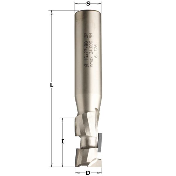 CMT 140.120.61 Diamantová fréza s nožmi 12 mm, stopka 12 x 35 mm