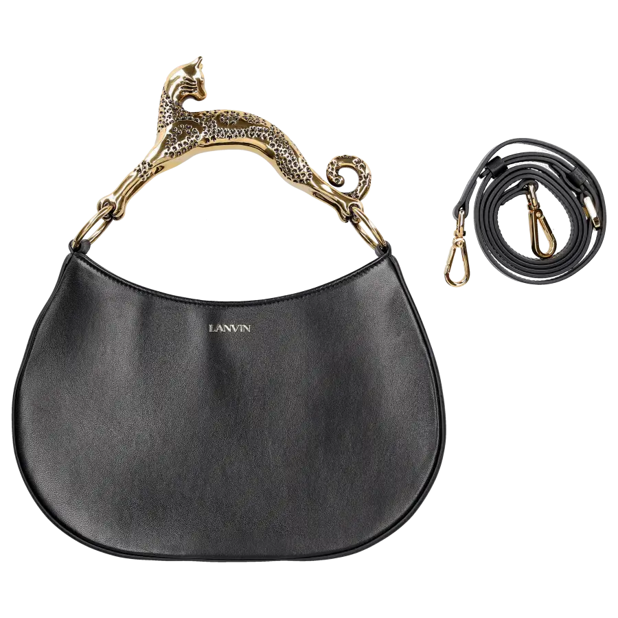 Lanvin - Handtasche HOBO-CAT Lammleder - schwarz