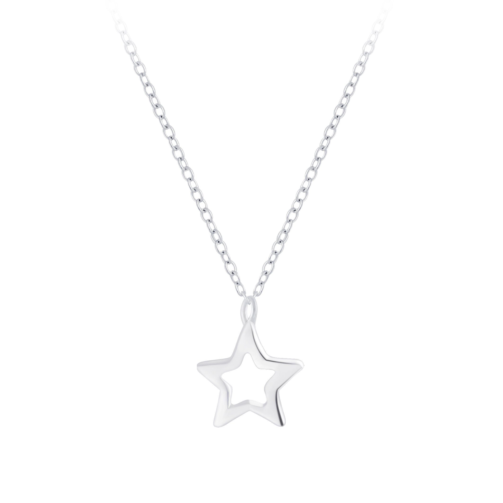 ALEXANDER YORK Schmuckset Kinder Charm-STERN, 4-tlg. (Set, Kette mit Anhänger, Creolen), 925 Sterling Silber