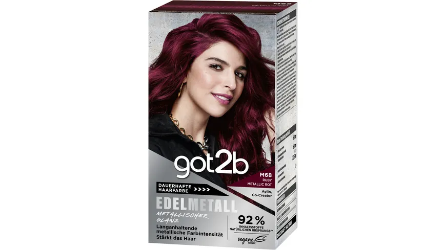 GOT2B Edelmetall Dauerhafte Haarfarbe Stufe 3 M68 - ruby metallic rot