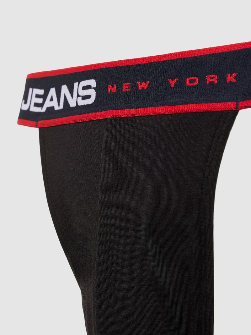 Jockstrap mit elastischem Logo-Bund Modell 'NEW YORK' im 3er-Pack in schwarz