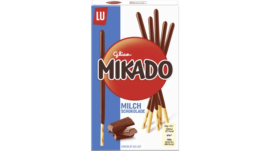 MIKADO KEKSE IN STICKSFORM MILCHSCHOKOLADE 75GR 75 g