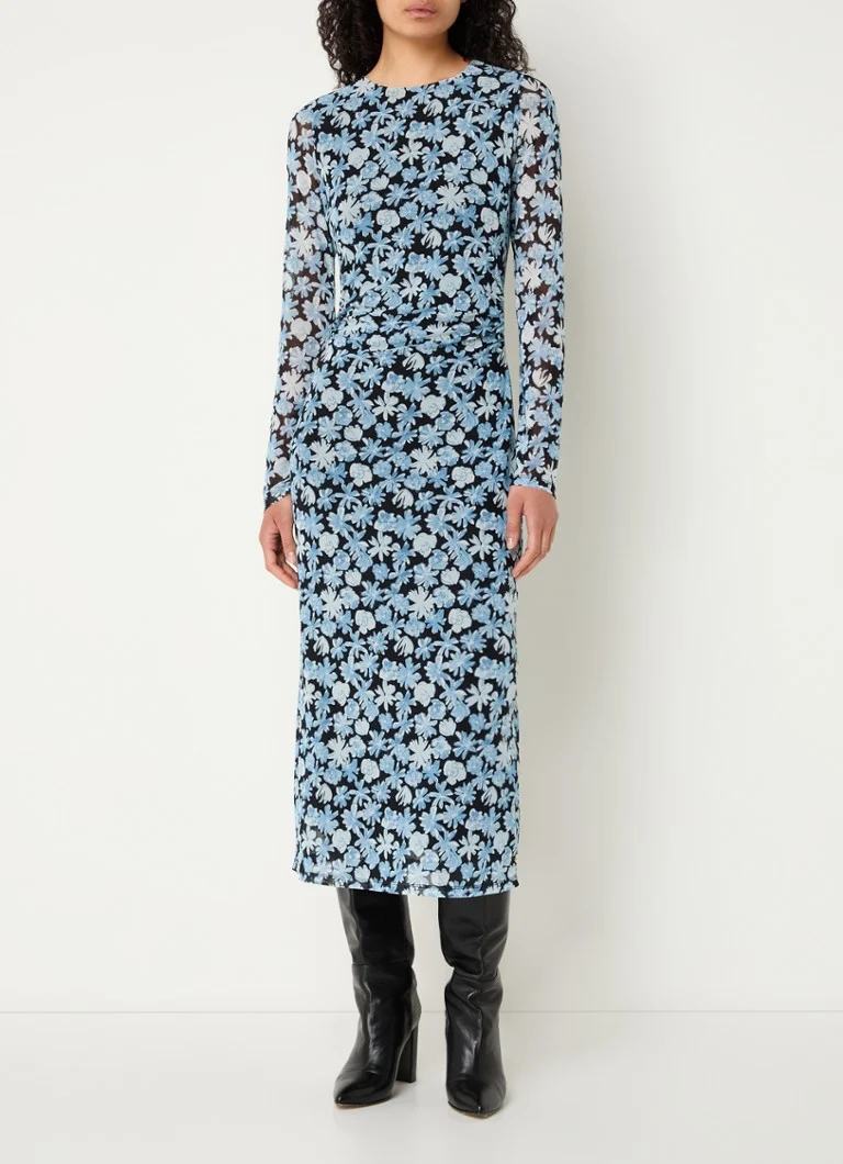 Vestido midi de punto con estampado floral Zita de Fabienne Chapot