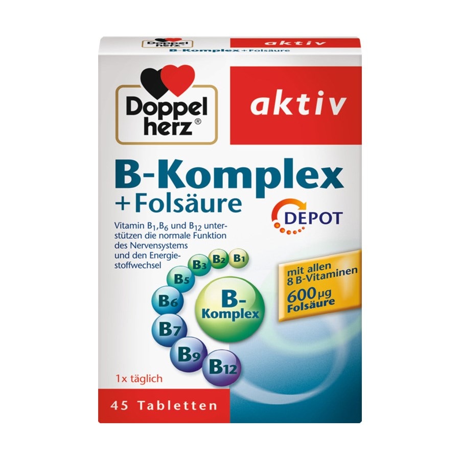 B-Komplex + Folsäure Tabletten