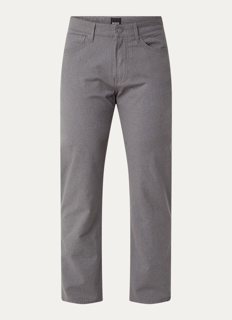 Spodnie chino HUGO BOSS H-Re.Maine5 o dopasowanym kroju z mikronadrukiem