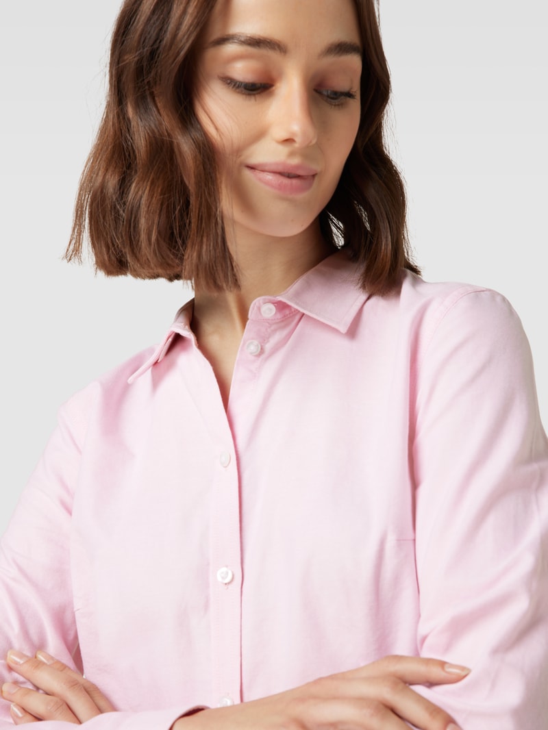 Hemdbluse mit Umlegekragen in rosé