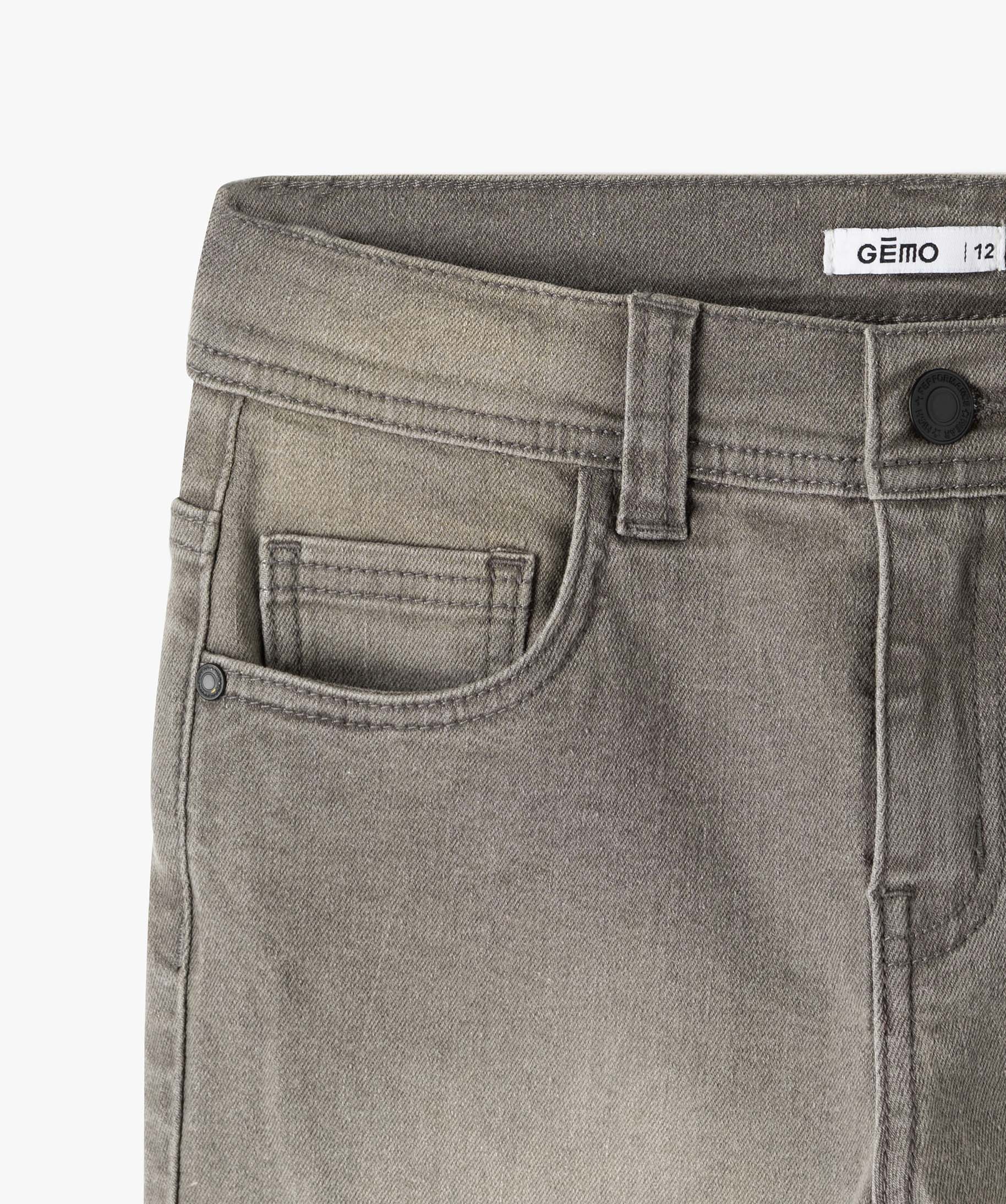 Jean coupe skinny en matière extensible Garçon gris | GEMO