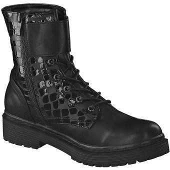 smiling for feet Schnür Boots in schwarz