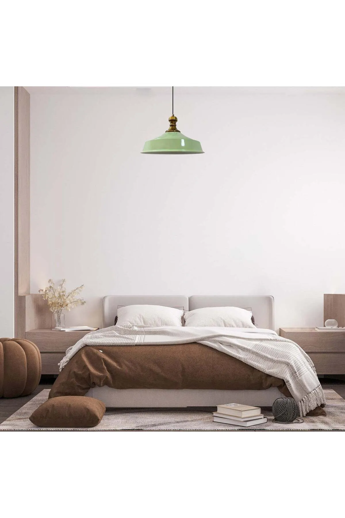 Bamyum  Pendelleuchte Asletl-Knob, Metall, 41 cm, Minzgrün Lampe