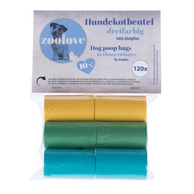zoolove Hundekotbeutel dreifarbig