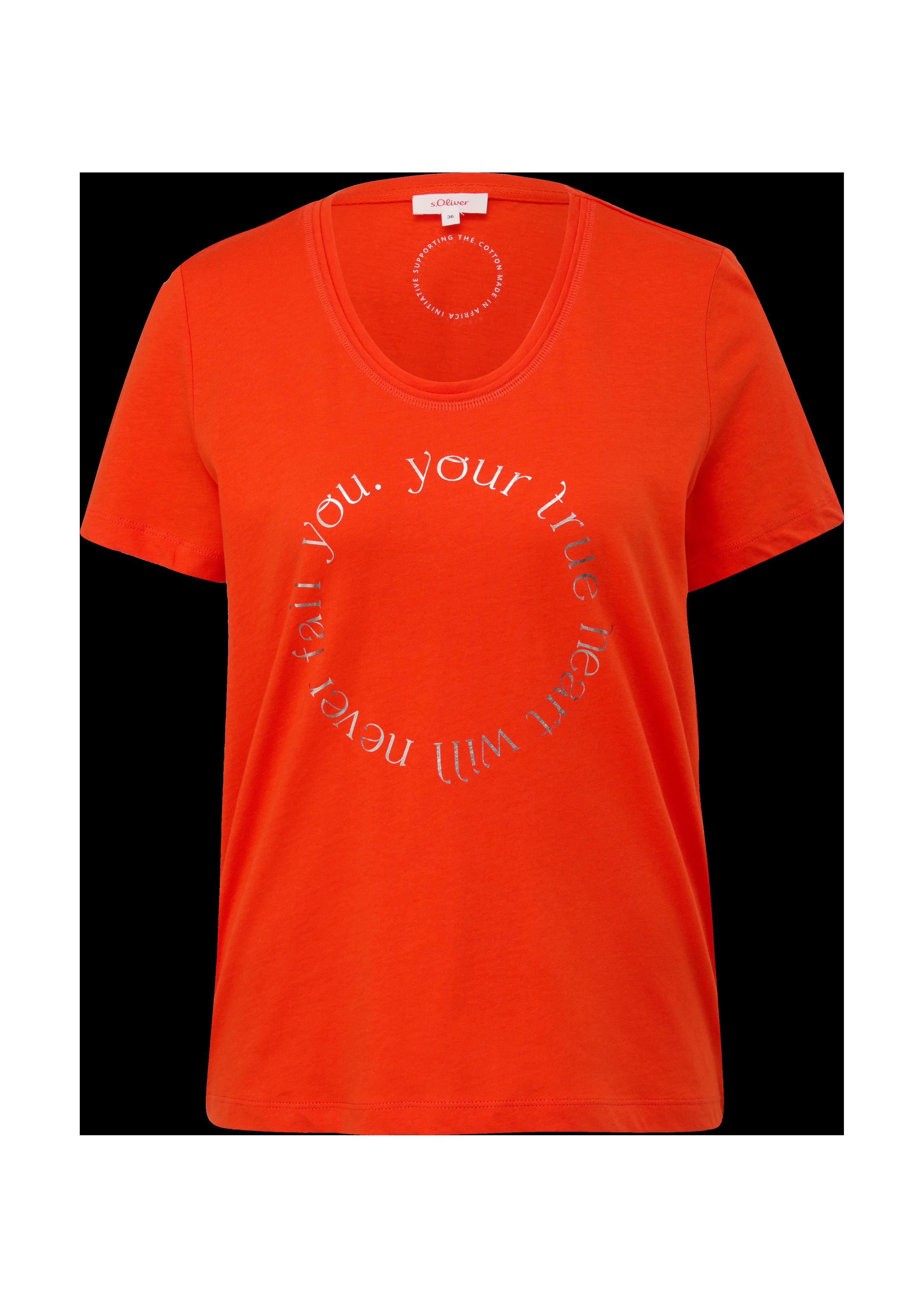 Baumwollshirt mit Frontprint  2132911-25D2
