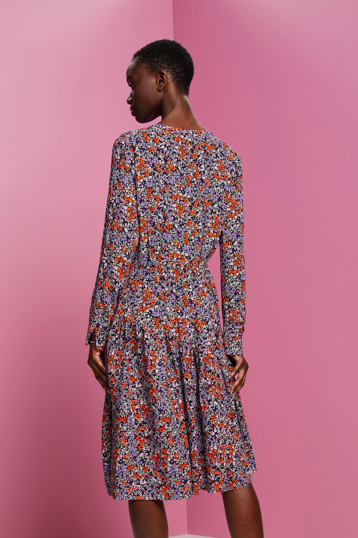 Midikleid mit floralem Allover-Print