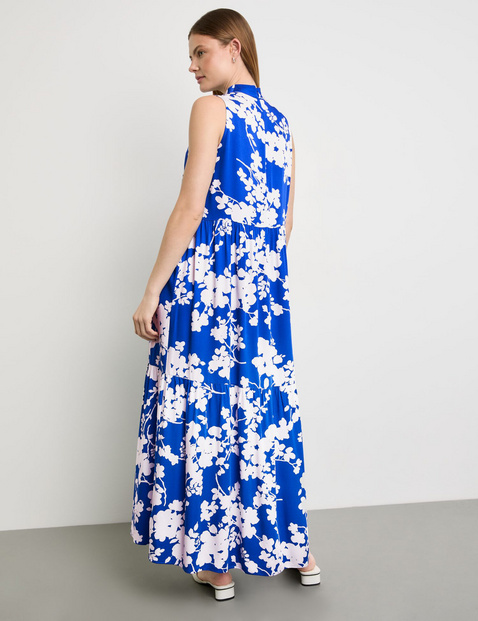 Ausgestelltes Stufenkleid mit Floralprint
