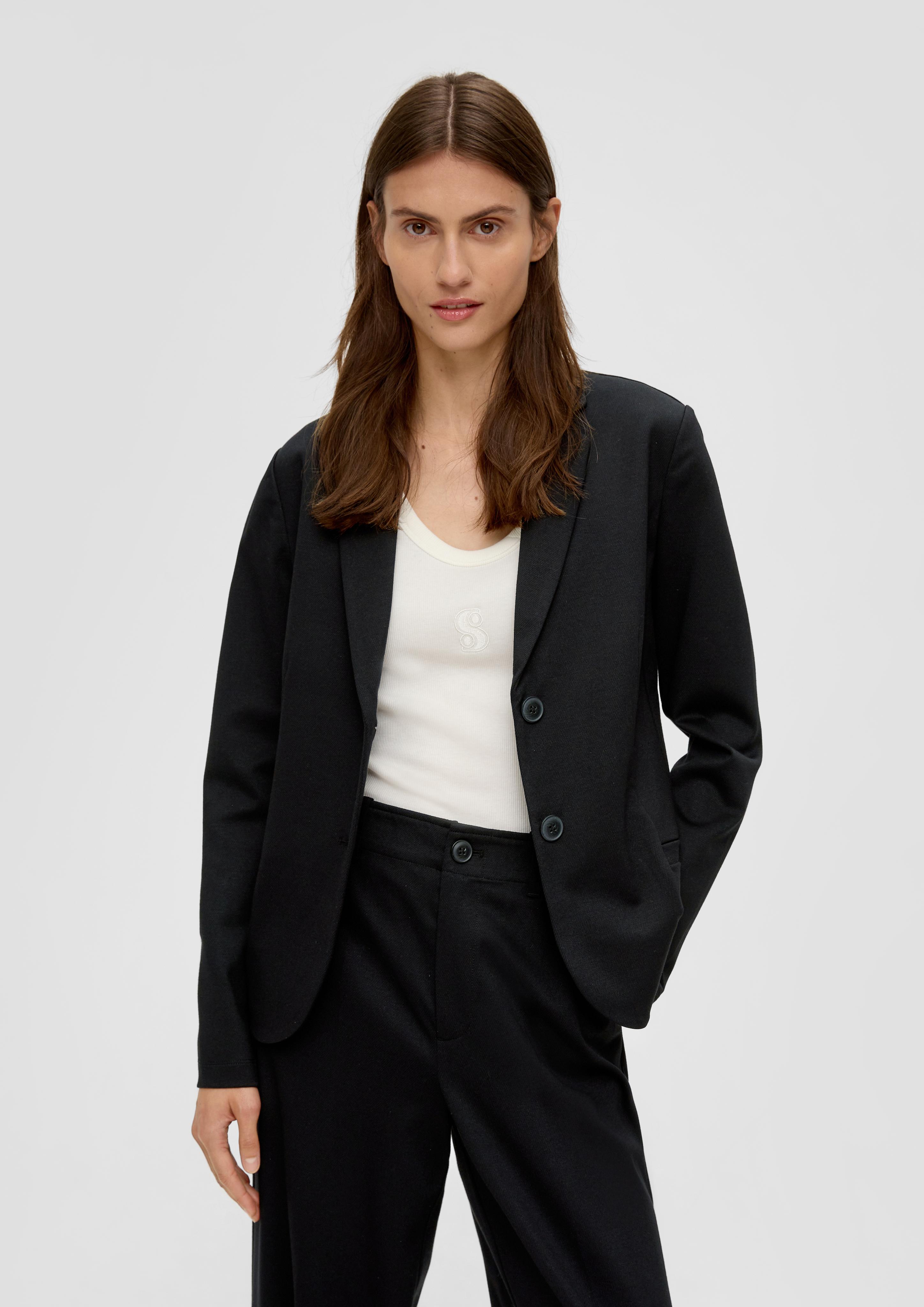 Twill-Blazer aus Interlockjersey  2133482-9999