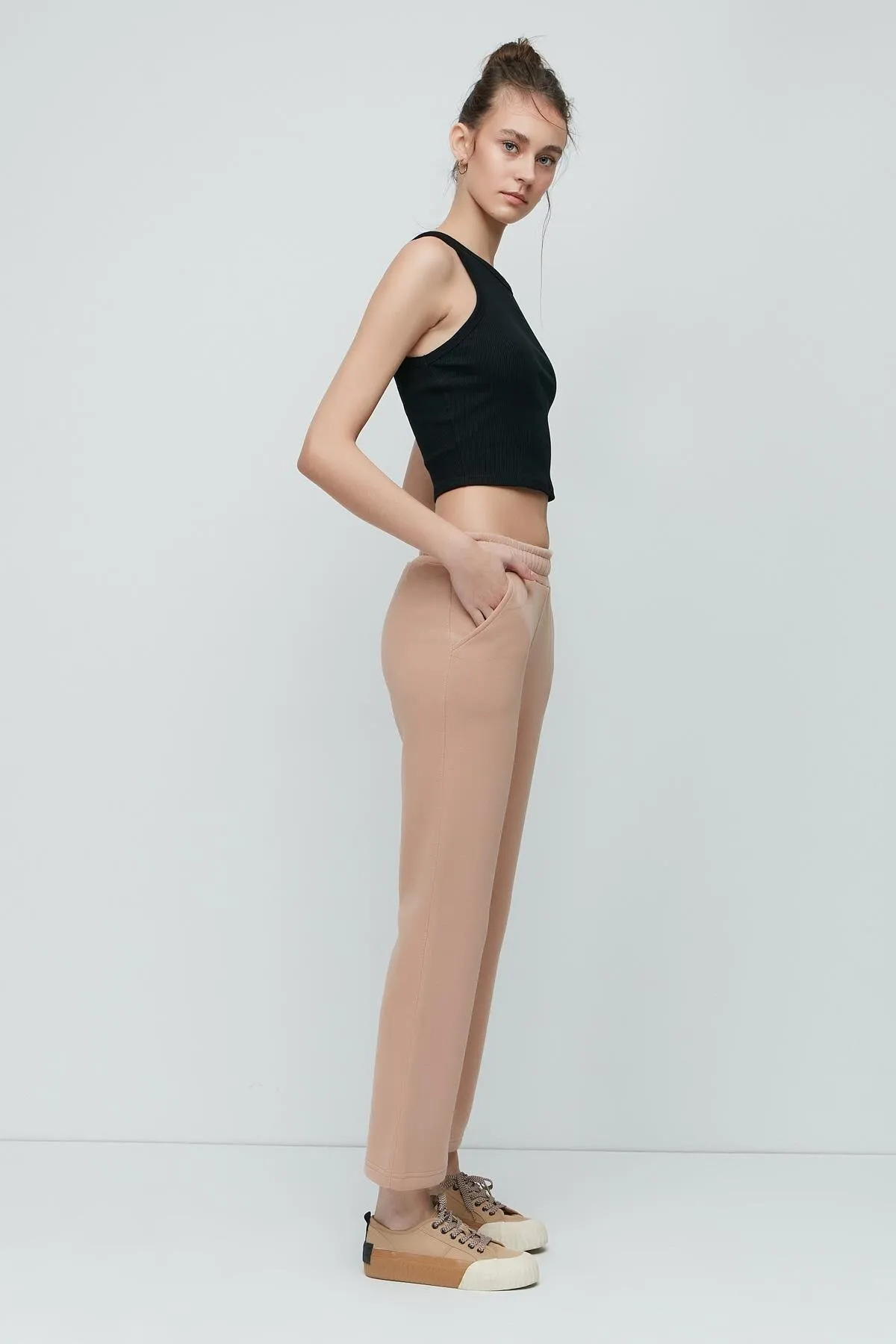 C&City  Espadrille-Jogginghose mit weitem Bein 904 Creme