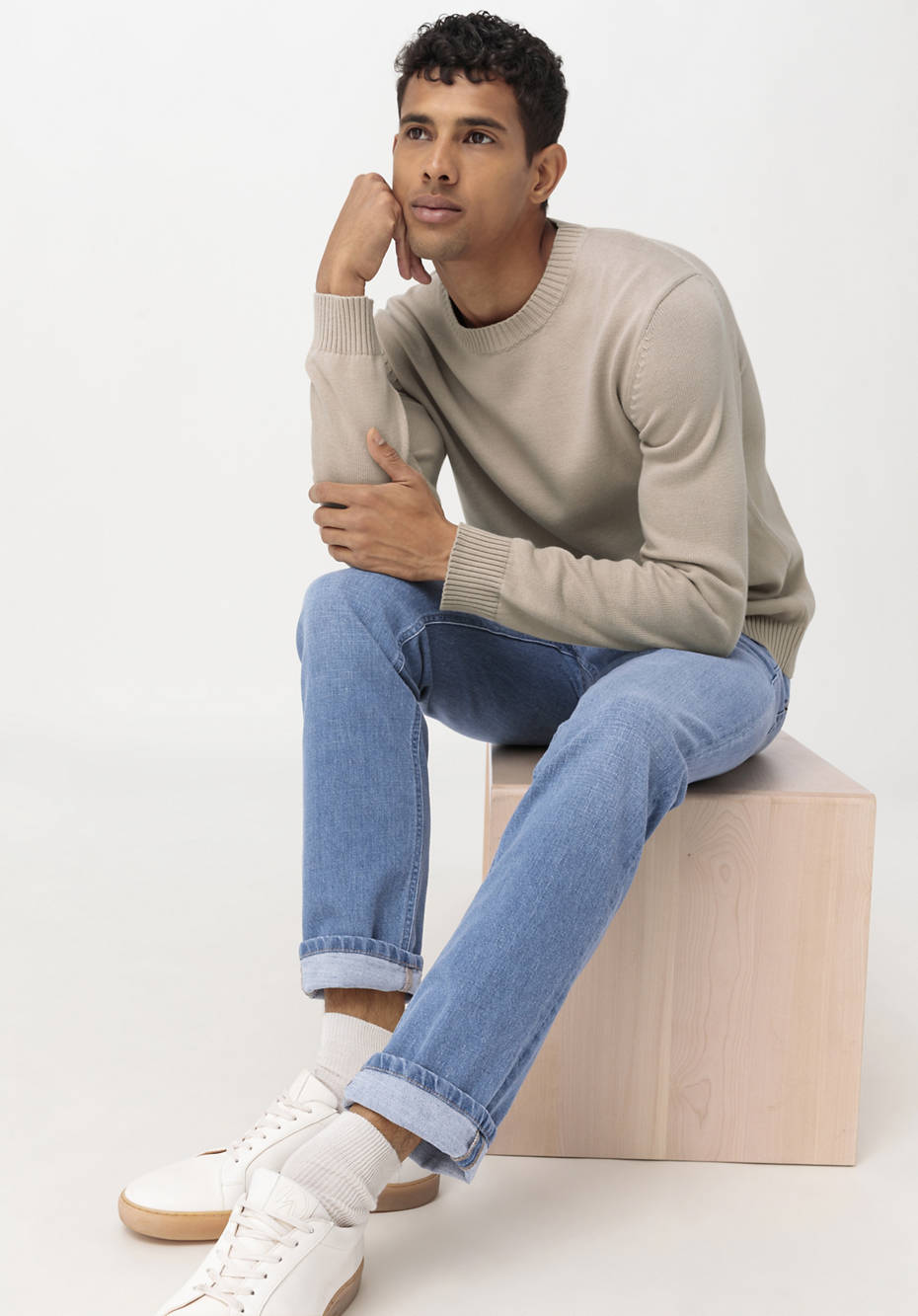 Jeans Ben Straight Fit aus Bio-Denim mit Hanf