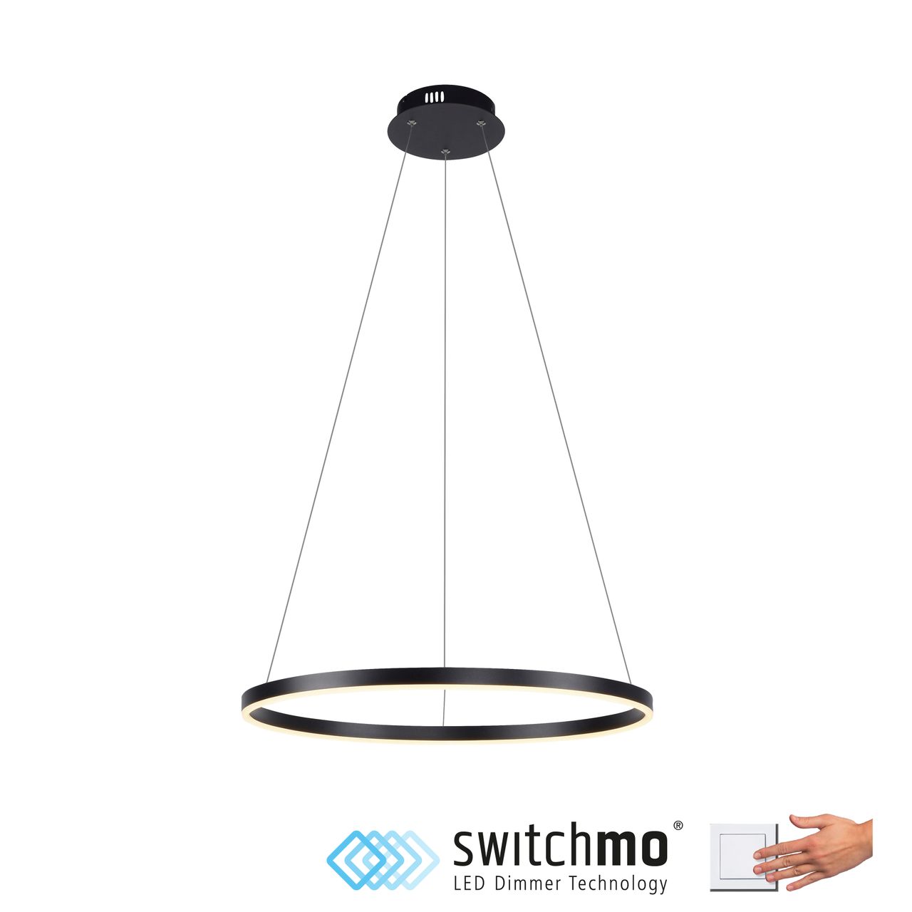 Leuchten Direkt LeuchtenDirekt LED Pendelleuchte RITUS, rund, 3-Stufen Dimmer, 3000Kelvin, Innenleuchte, IP20