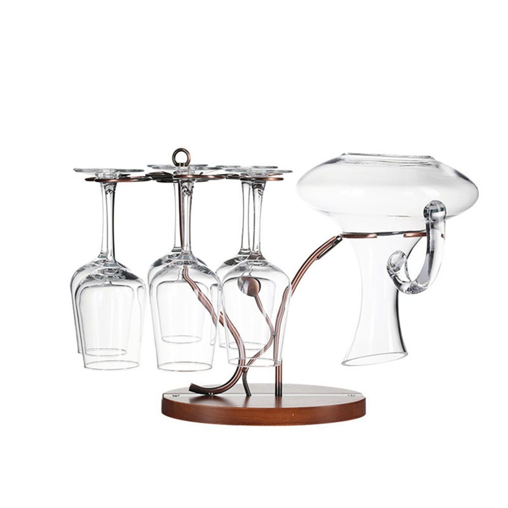 Zimtky Gläserhalter 30 cm hoch, Weinglas- und Dekanter Halter, stilvoll und praktisch