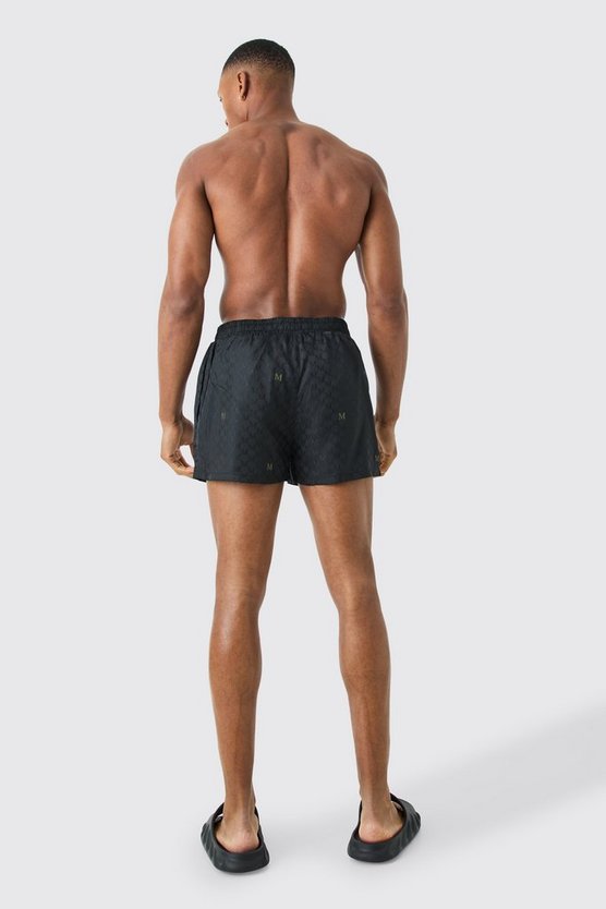 Super kurze Badehose mit Monogram
