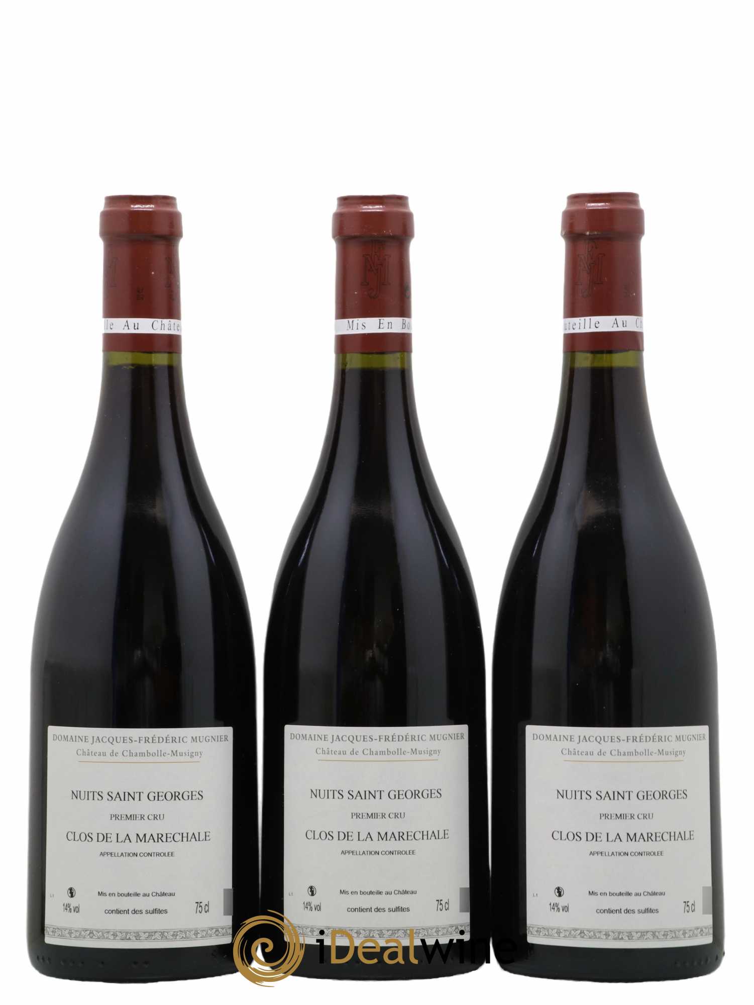 Nuits Saint-Georges 1er Cru Clos de La Maréchale Jacques-Frédéric Mugnier  2009 - Lot de 3 Bouteilles