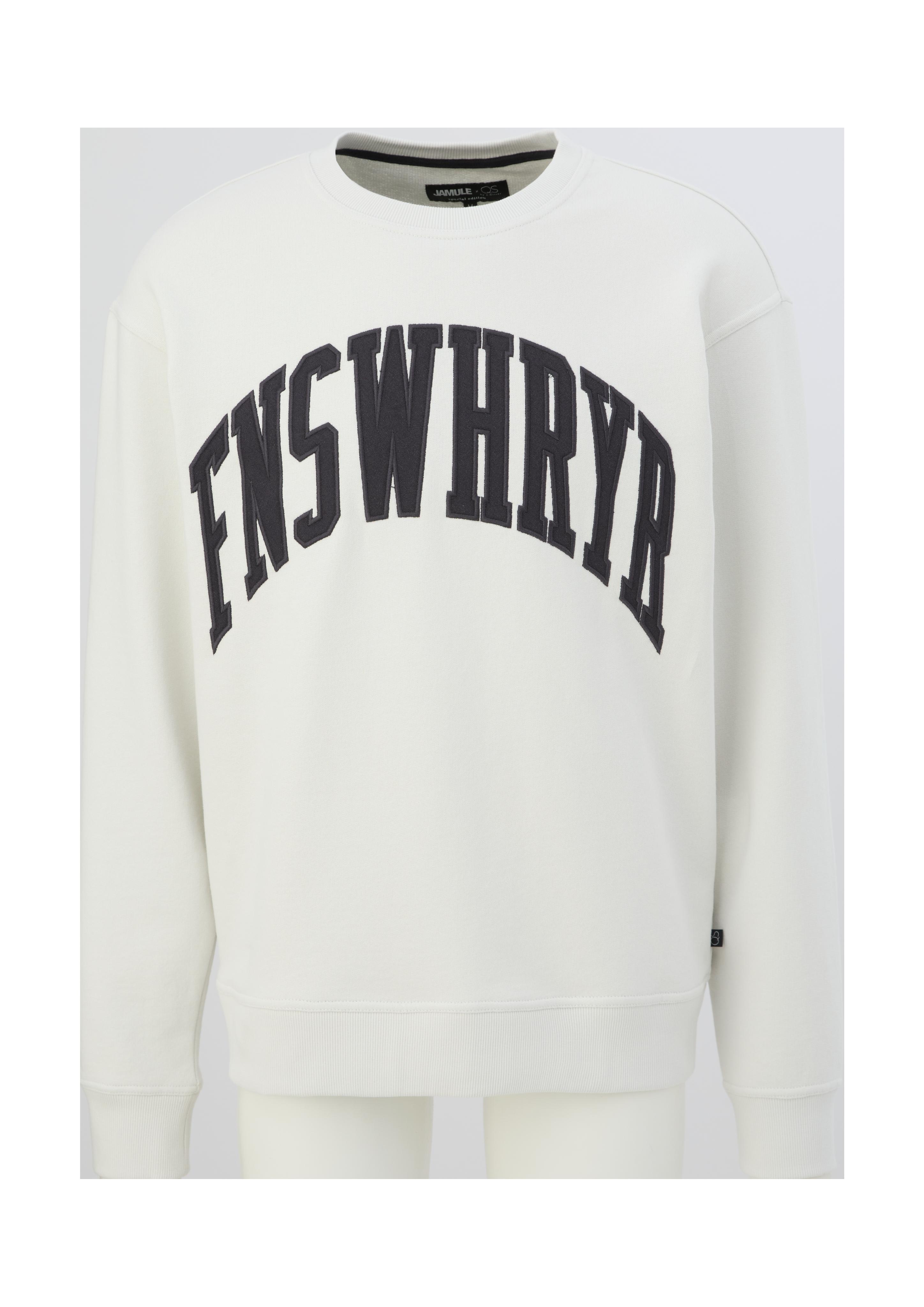 QS x JAMULE Sweater mit aufgesticktem Schriftzug  2127221-90L0