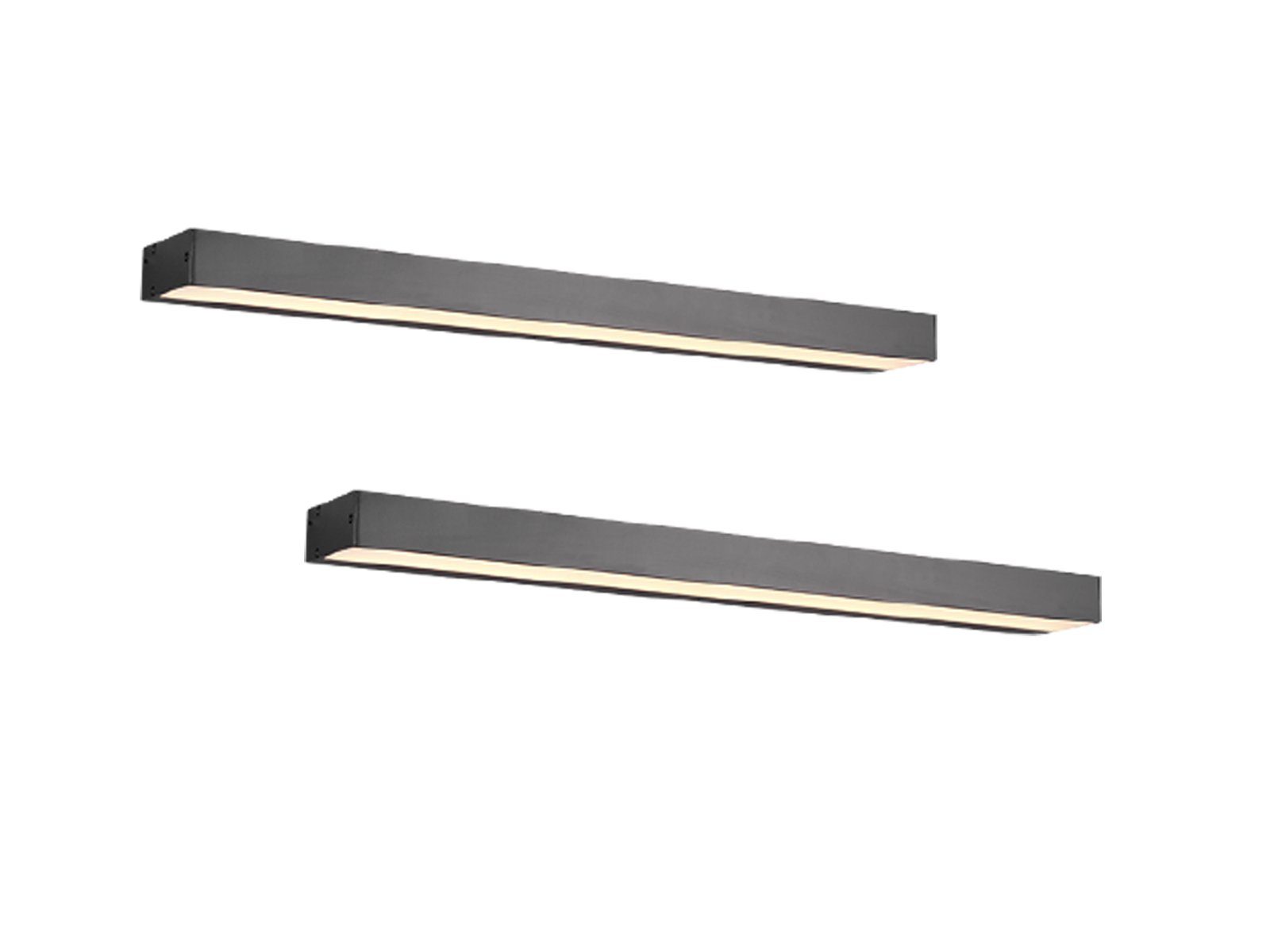 meineWunschleuchte Spiegelleuchte, LED fest integriert, Warmweiß, 2er Set indirekte Beleuchtung Badezimmerlampen Up and Down Wand B 60cm