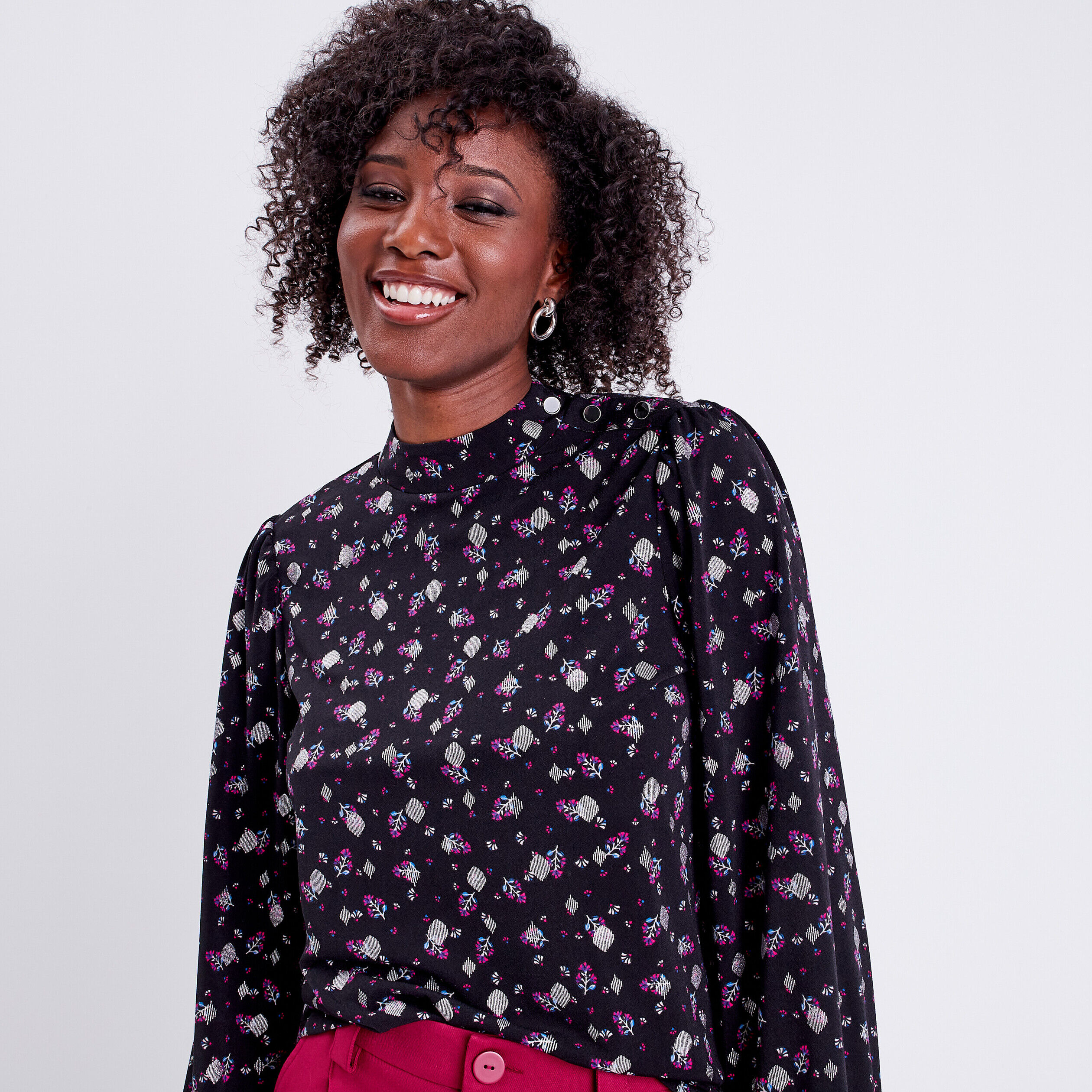 Blouse manches longues noir femme | Cache Cache