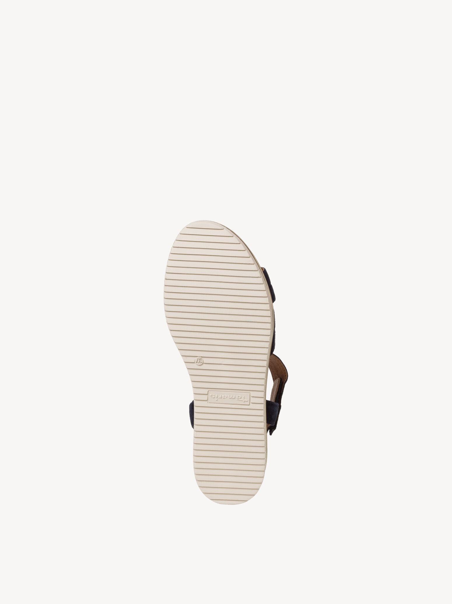 Sandale à talon en cuir - bleu
