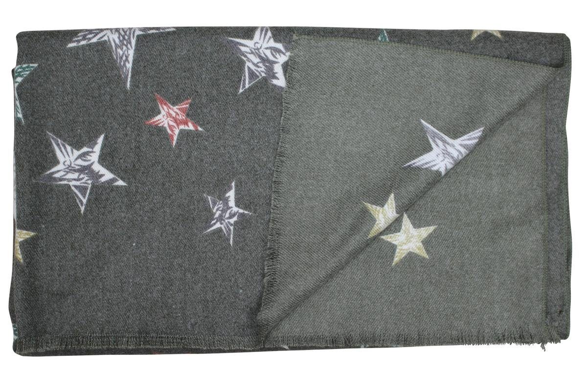 LOREZA Schal Damen Stern Deckenschal Winterschal