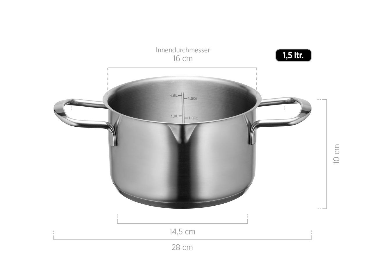 Mäser Serie Sanvito, Kochtopf 16 cm mit Deckel
