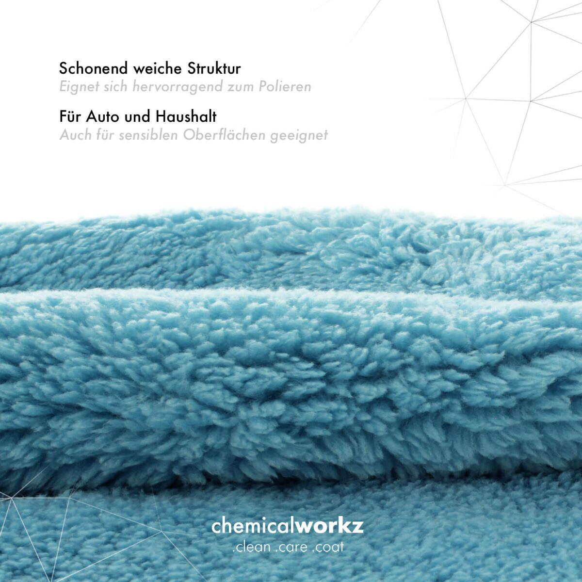 chemicalworkz Edgeless Soft Touch Towel 500GSM Blau Poliertuch 40×40cm