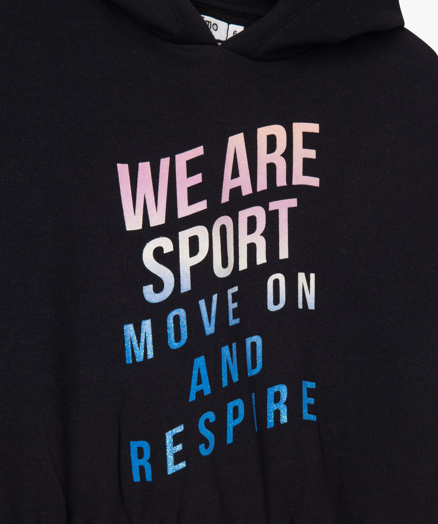 Sweat fille à capuche sans manches noir | GEMO