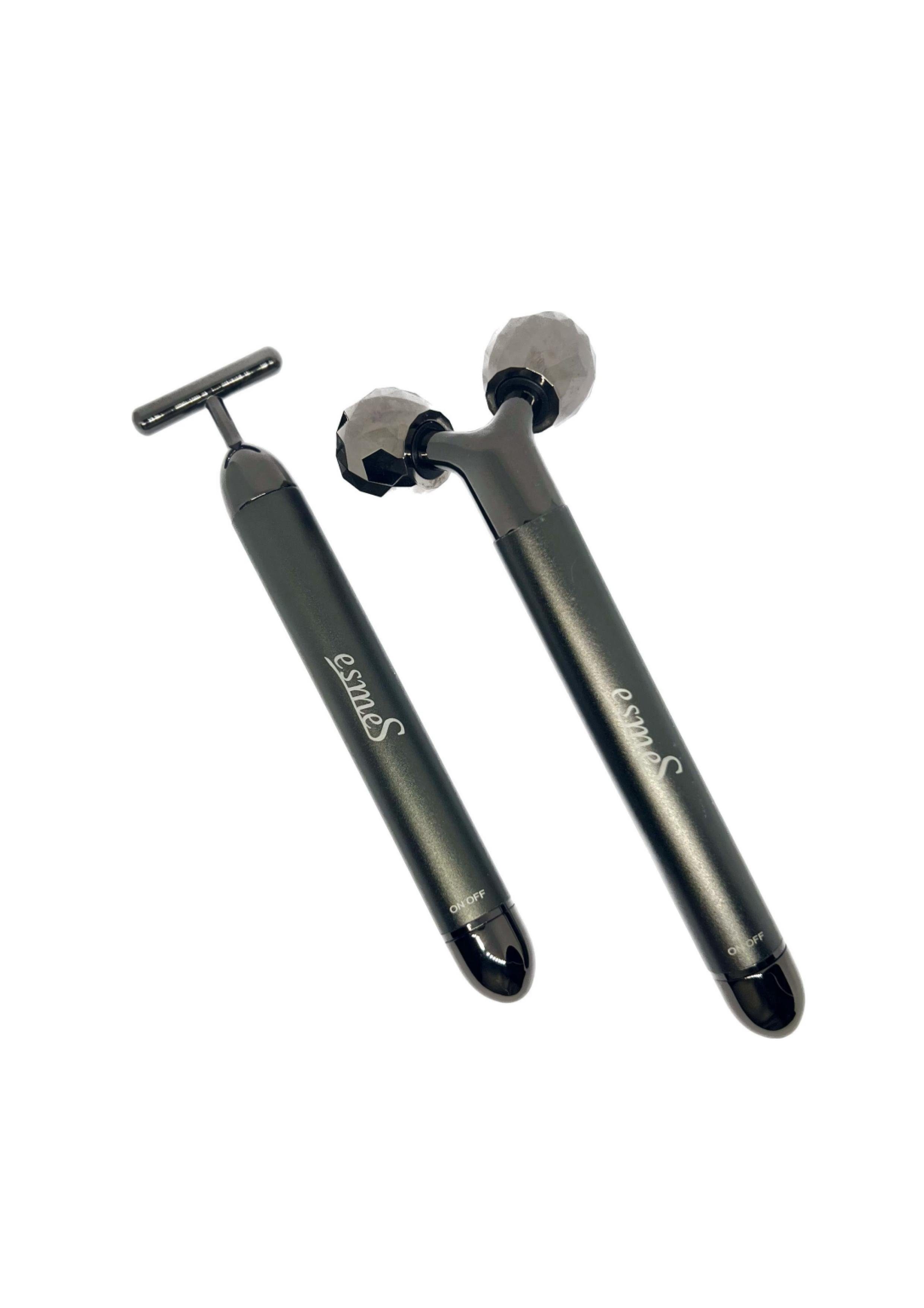 Esmes Gesichtsmassagegerät, 2-tlg., Gesicht und Beauty Set,Massagerolle,T-förmiges Gesichtsmassagegerät