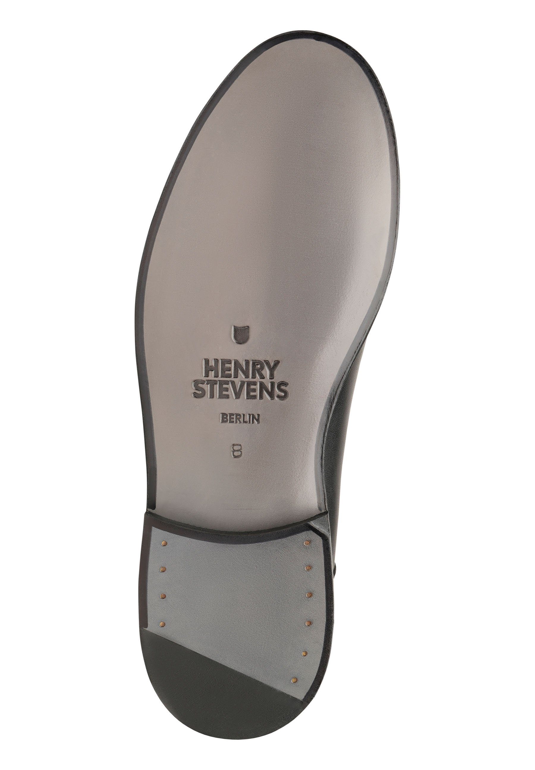 Henry Stevens Haywood TL Businessschuh Loafer Herren Halbschuhe Leder handgefertigt, Anzugschuhe Slipper