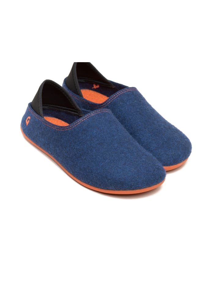 Gottstein Hausschuh Wool Slip-On in midnight/orange günstig kaufen