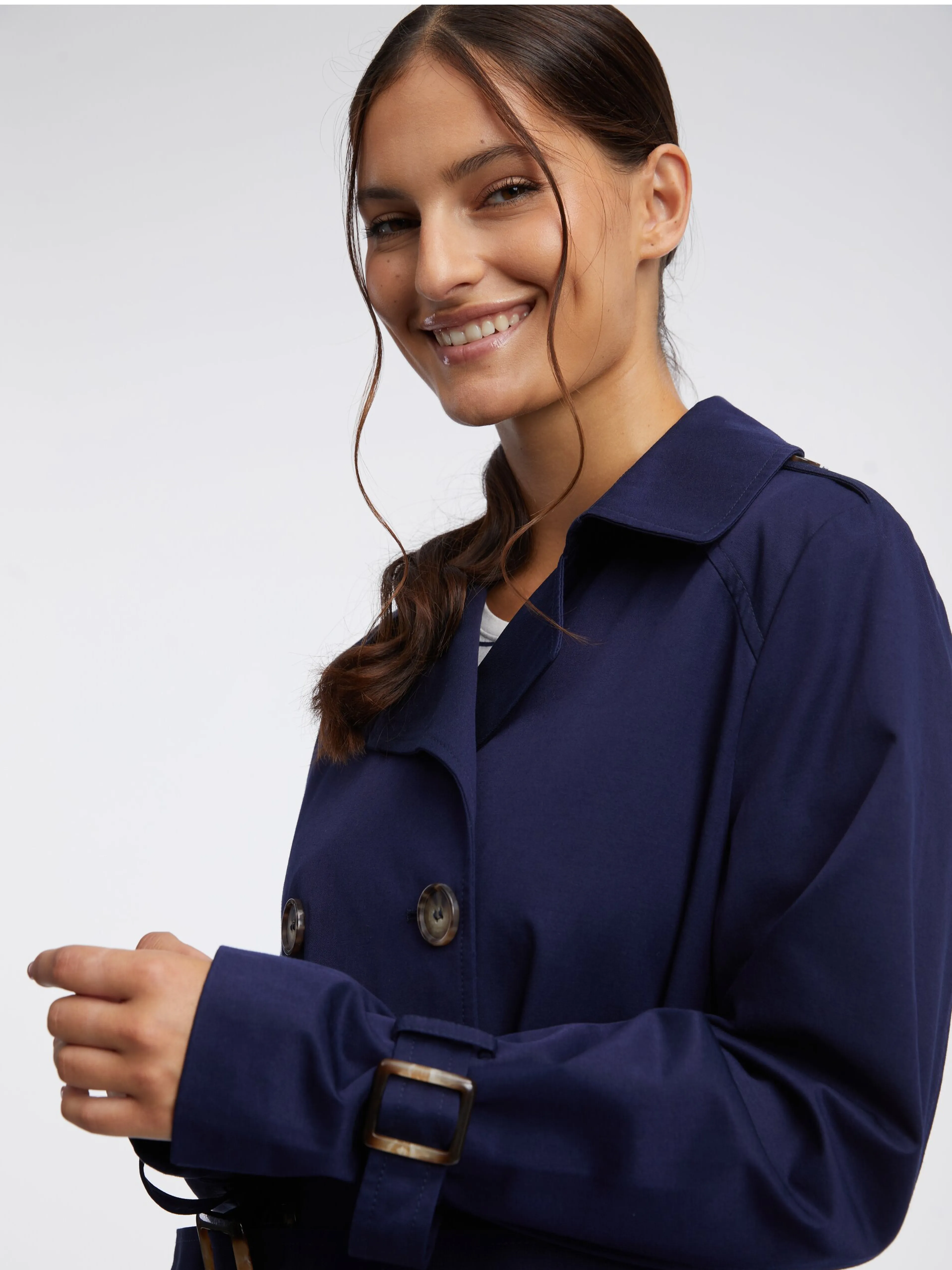 Dunkelblauer Damen-Trenchcoat ORSAY