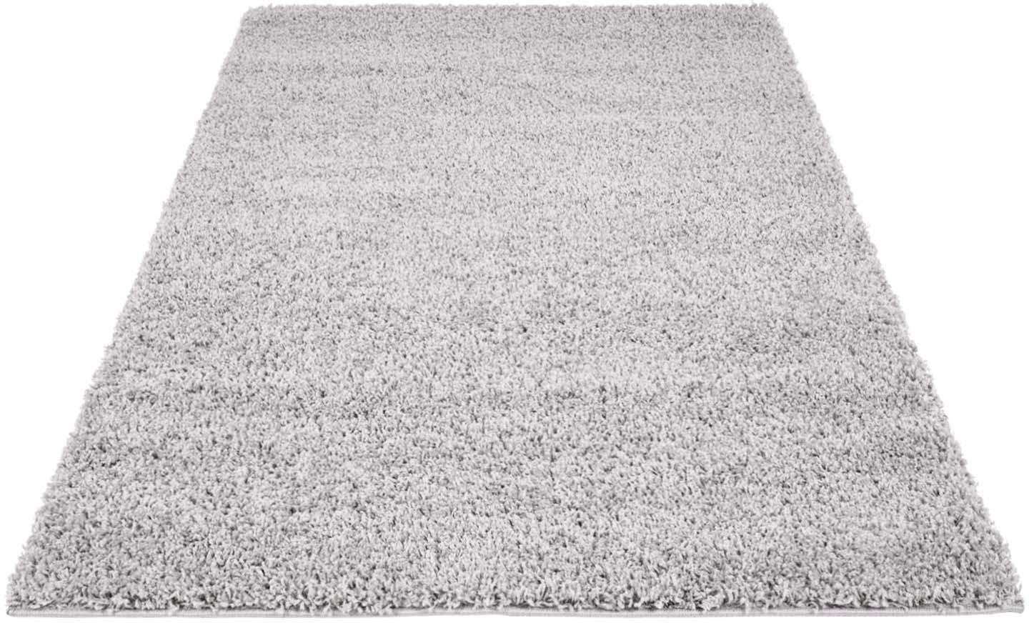 Hochflor-Teppich Shaggi uni 500, Carpet City, rechteckig, Höhe: 30 mm, Shaggy-Teppich, Uni Farben, Langflor, Weich