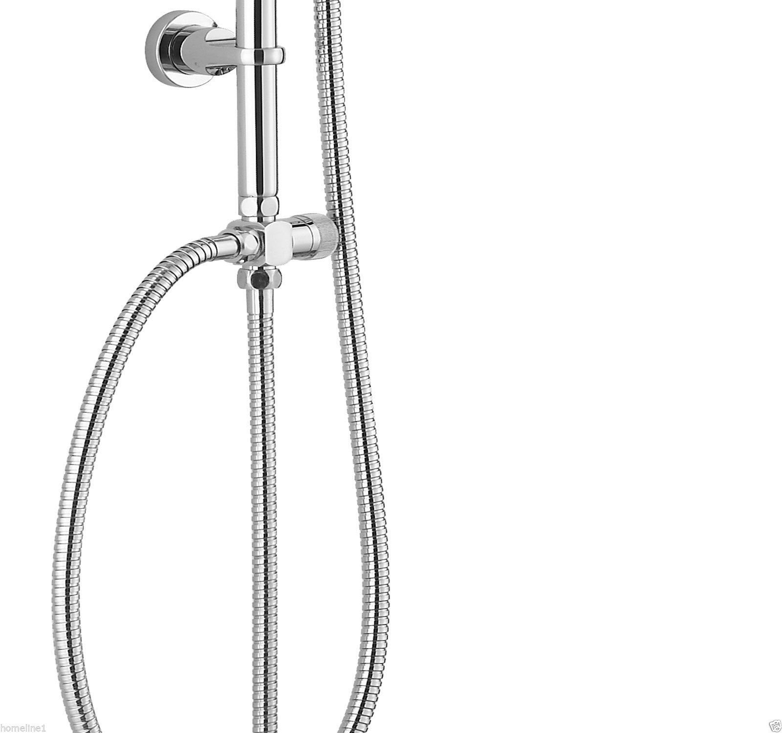 Homeline Duschsystem Regendusche set Überkopfbrausset Duschsäule Brauseset Duschsystem, Höhe 98 cm, 5 tlg.