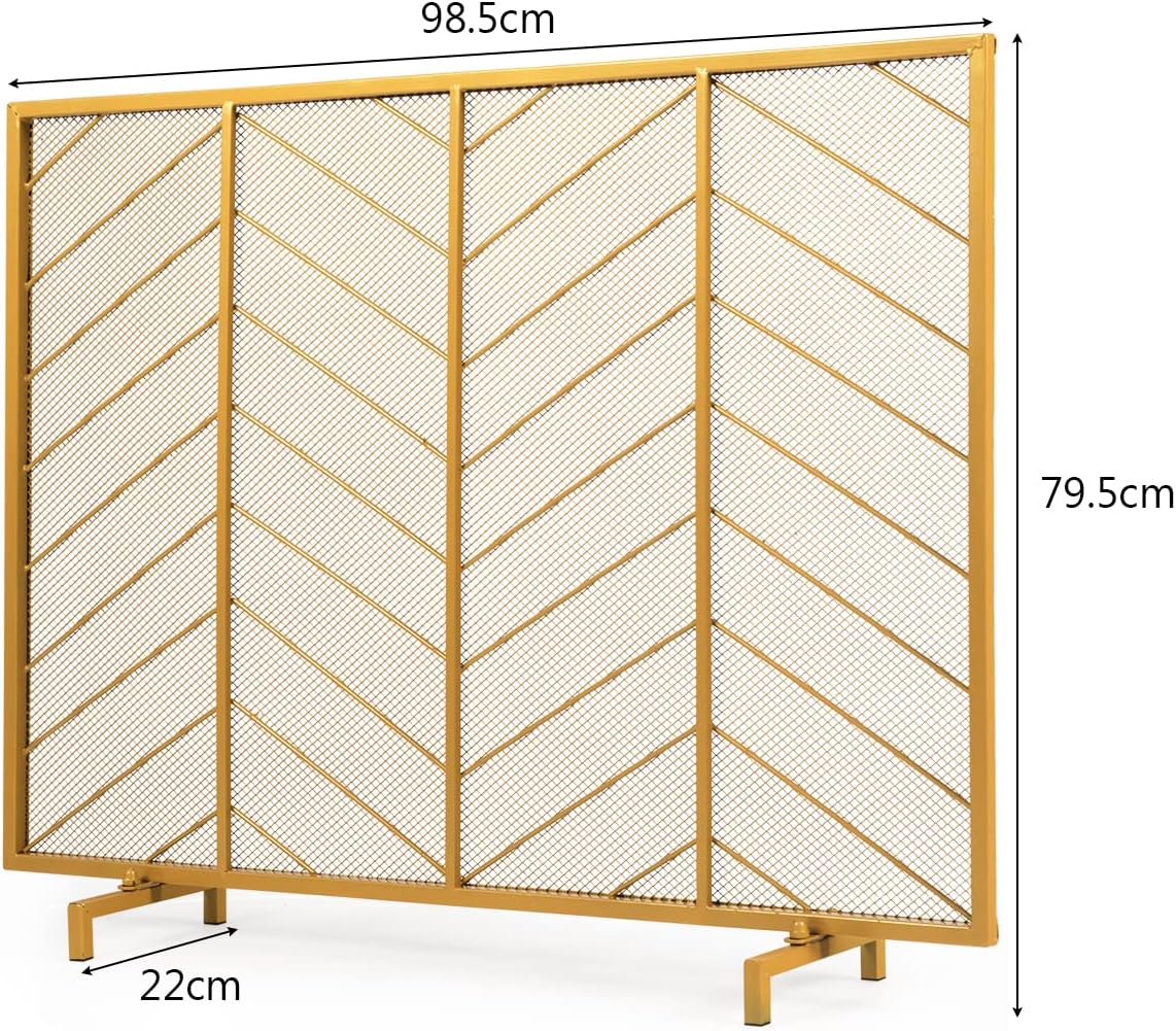 Costway COSTWAY Kaminschutzgitter, Funkenschutz aus Metall