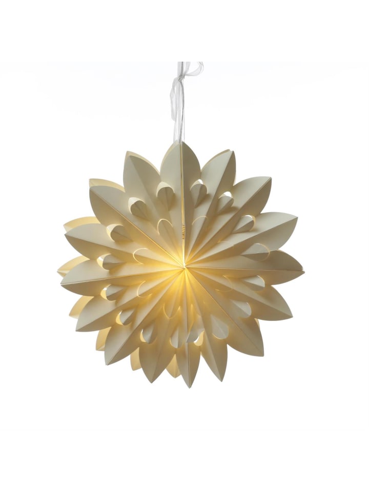 MARELIDA LED Papierstern Weihnachtsstern beleuchtet D: 40cm in weiß günstig kaufen onesize