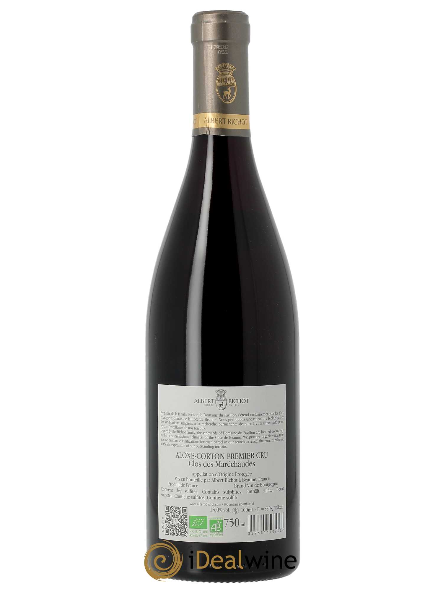 Aloxe-Corton 1er Cru Clos des Maréchaudes Domaine du Pavillon - Albert Bichot  2021 - Lot de 1 Bouteille